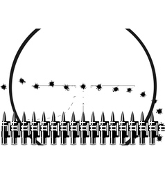 Machine-gun belt vector image