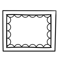 Dotted line frame doodle Royalty Free Vector Image