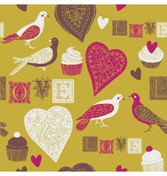Vintage love print vector image