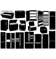Set of different refrigerators vector image
