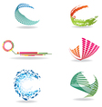 Colorful halftone icons vector image