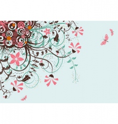 Floral background vector image