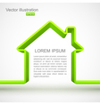 Green house outline vector image