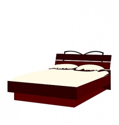 Bed icon vector image