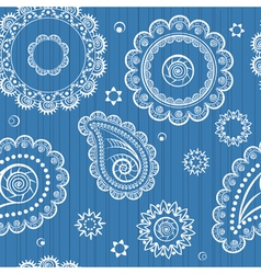 Abstract seamless background of retro flowers vector image