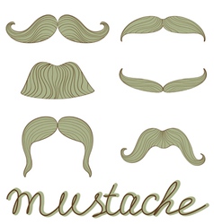 Mustache set Mustache set vector image