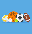 Sports balls set cartoon balls icon Sports balls set cartoon balls icon vector image