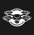 Video drone quadrocopter logo vector image