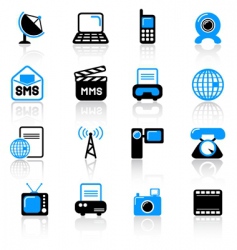 Communications icons vector image