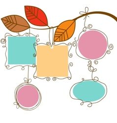 Tree branch hanging frames vector image