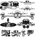 Pattern with a water lily vector image