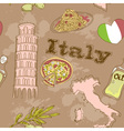 Italy travel grunge card vector image