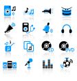 Media icons vector image