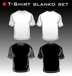 Set t-shirt blank vector image