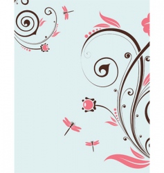 Floral background vector image