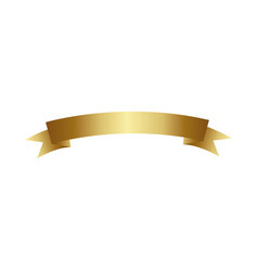Gold color glossy ribbon icon design Gold color glossy ribbon icon design vector image