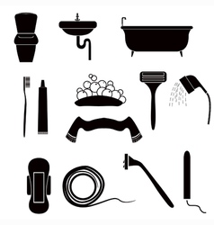 Icons of personal care vector image