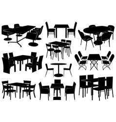 Tables and chairs vector image