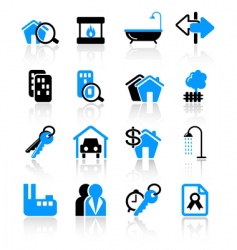 Real-estate icons vector image