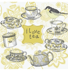 Love tea time vector image