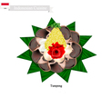Tumpeng or Indonesian Cone Shaped Rice Tumpeng or Indonesian Cone Shaped Rice vector image