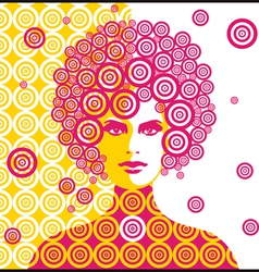 Sixties woman vector image