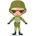 Military boy vector image