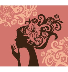 Woman's silhouette vector image