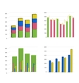 Bar chart graph vector image