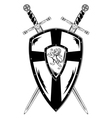 Crossed swords and board vector image
