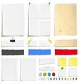 Paper and paperclip set vector image