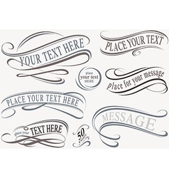 Calligraphic Design Elements Calligraphic Design Elements vector image