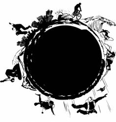 Earth of extreme vector image