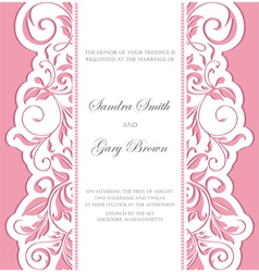 Wedding Invitation floral card vector image