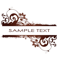 Simple floral banner vector image