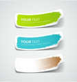 Colorful label paper brush stroke vector image
