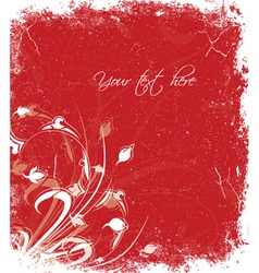 Grunge floral vector image