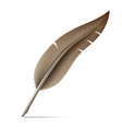 Image of feather pen on white background Image of feather pen on white background vector image