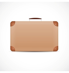 Vintage brown suitcase vector image