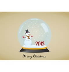 Christmas Snow Globe vector image