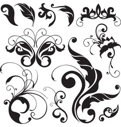 Floral graphic elements vector image