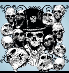 Skull tattoo wallpaper vector image