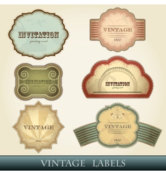 Vintage labels set - vector image