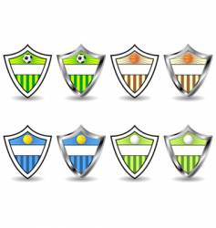 Sport shields set vector image