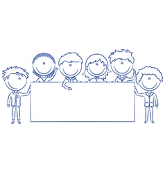 Cute multiethnic kids vector image