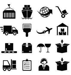 Shipping icons Shipping icons vector image