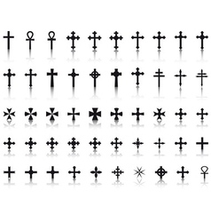 Big collection of crosses vector image