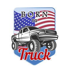 Car off-road 4x4 suv emblem badge born to vector image