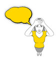 Woman gesturing vector image