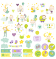 Baby Boy Scrapbook Set Scrapbooking Decorative vector image